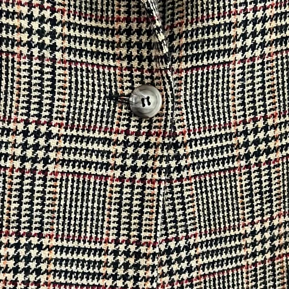 Vintage HARVE BERNARD Wool Plaid Blazer size 6 - Picture 4 of 14